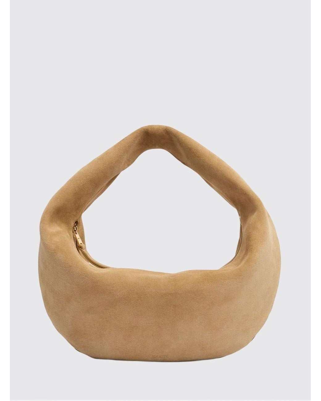 Khaite Natural Olivia Suede Bag