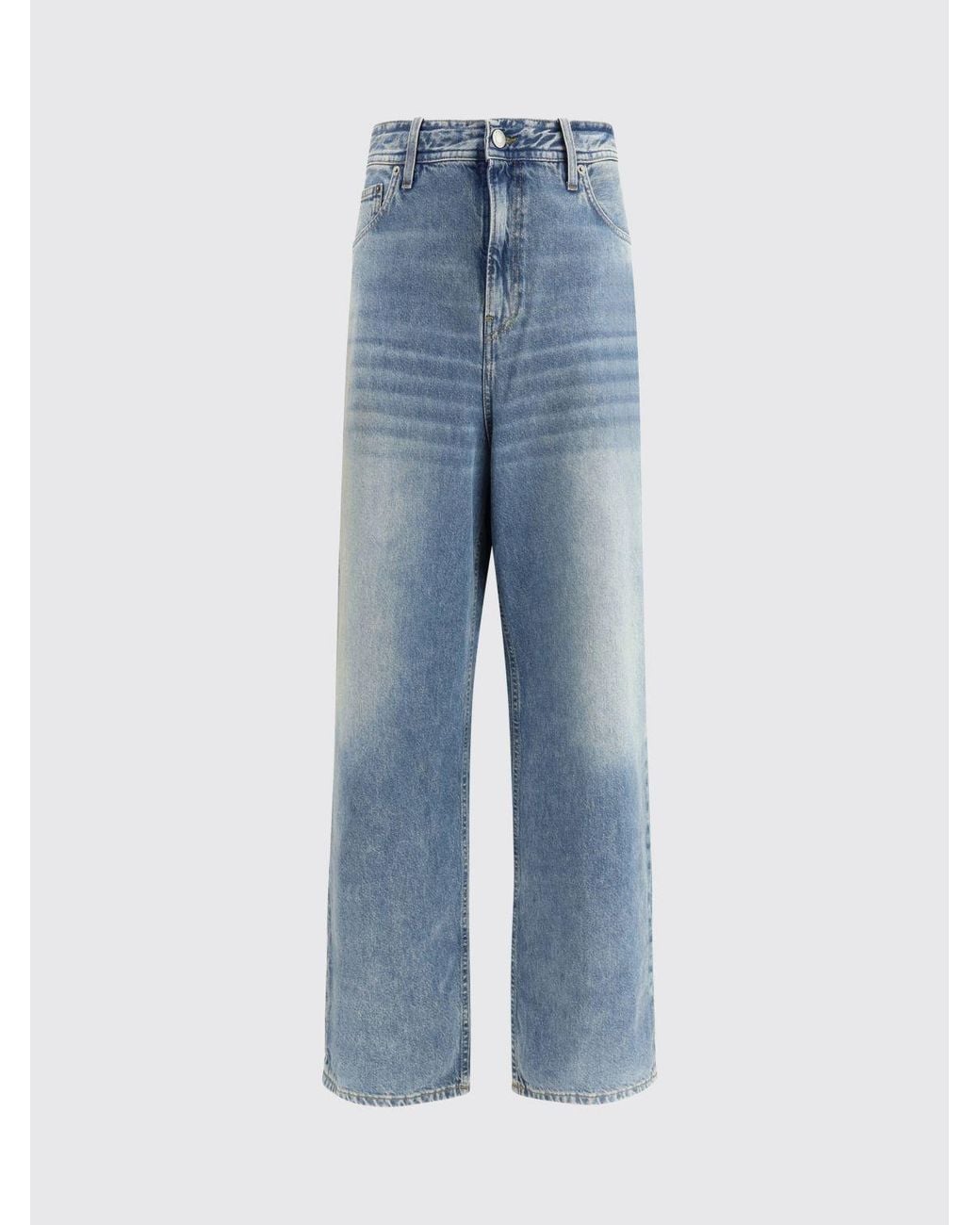 Haikure Blue Bleached Denim 5-Pocket Jeans for men