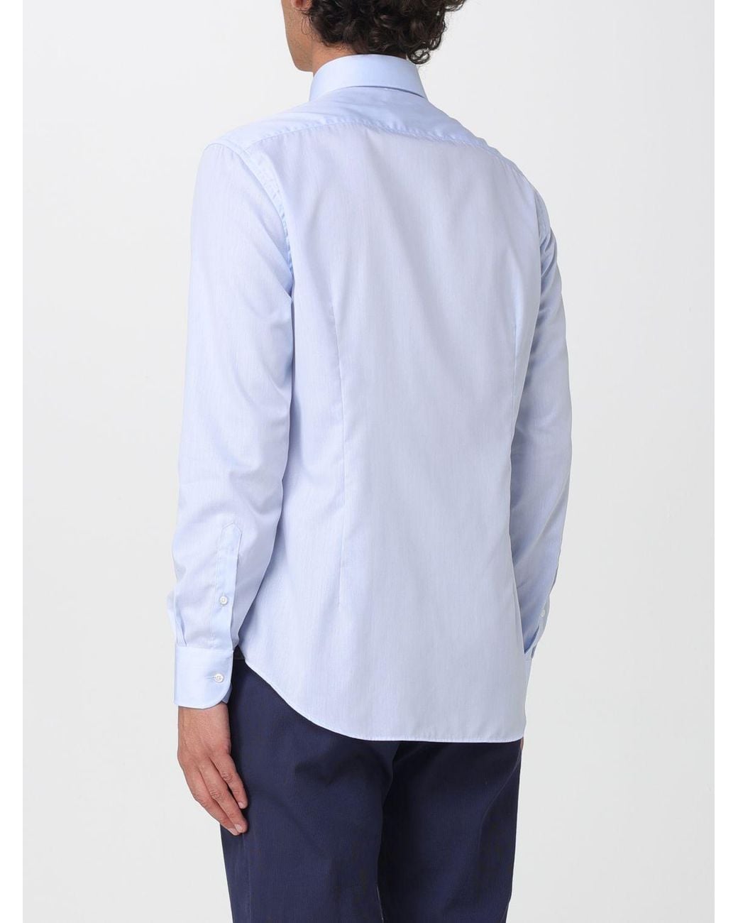 Corneliani White Cotton Classic Shirt for men