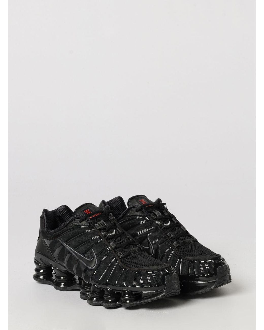 Nike Black Shox Tl Mesh Trainers With Iconic Swoosh Logo And Cushioned Sole for men