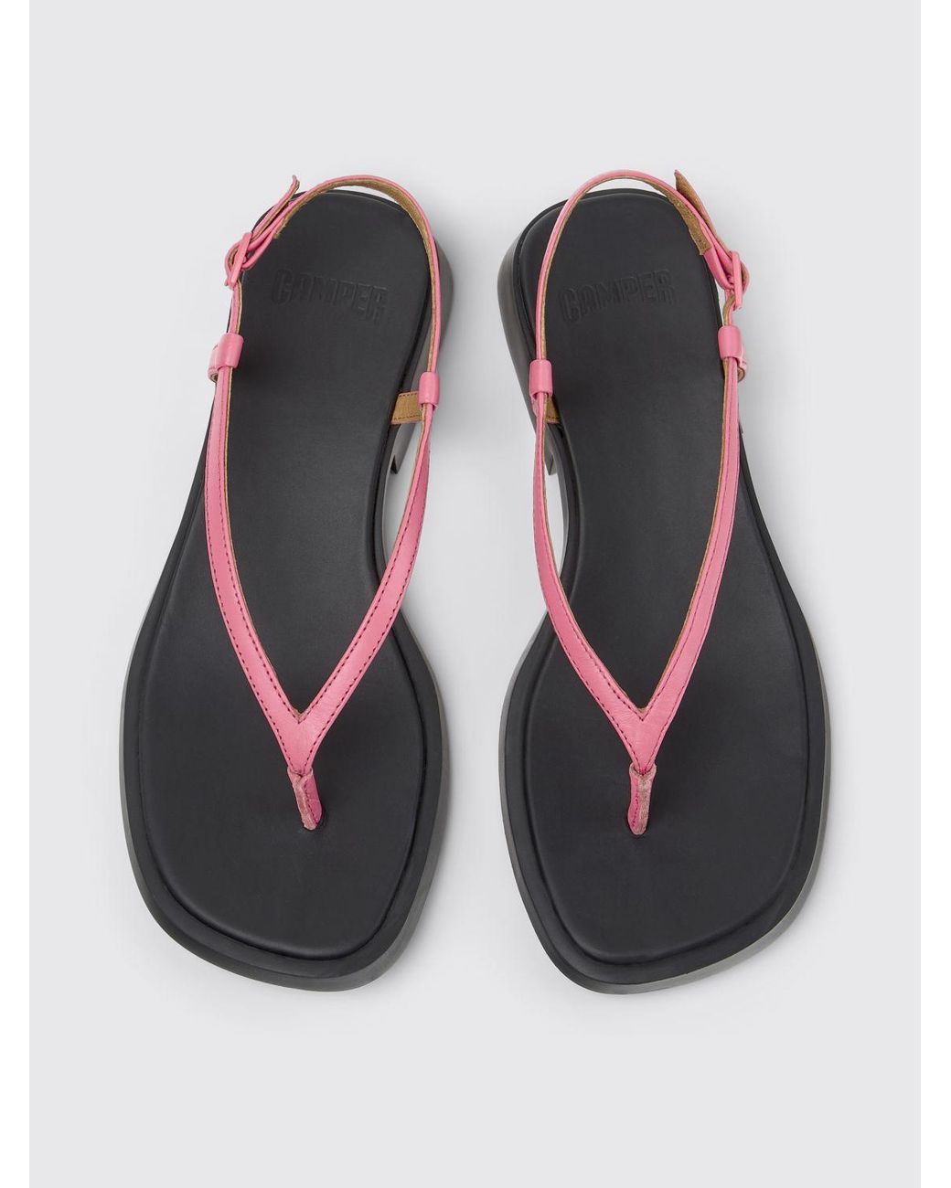 Camper White Dana Leather Sandals