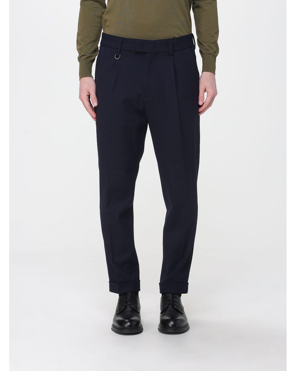 Paolo Pecora Blue Trousers for men