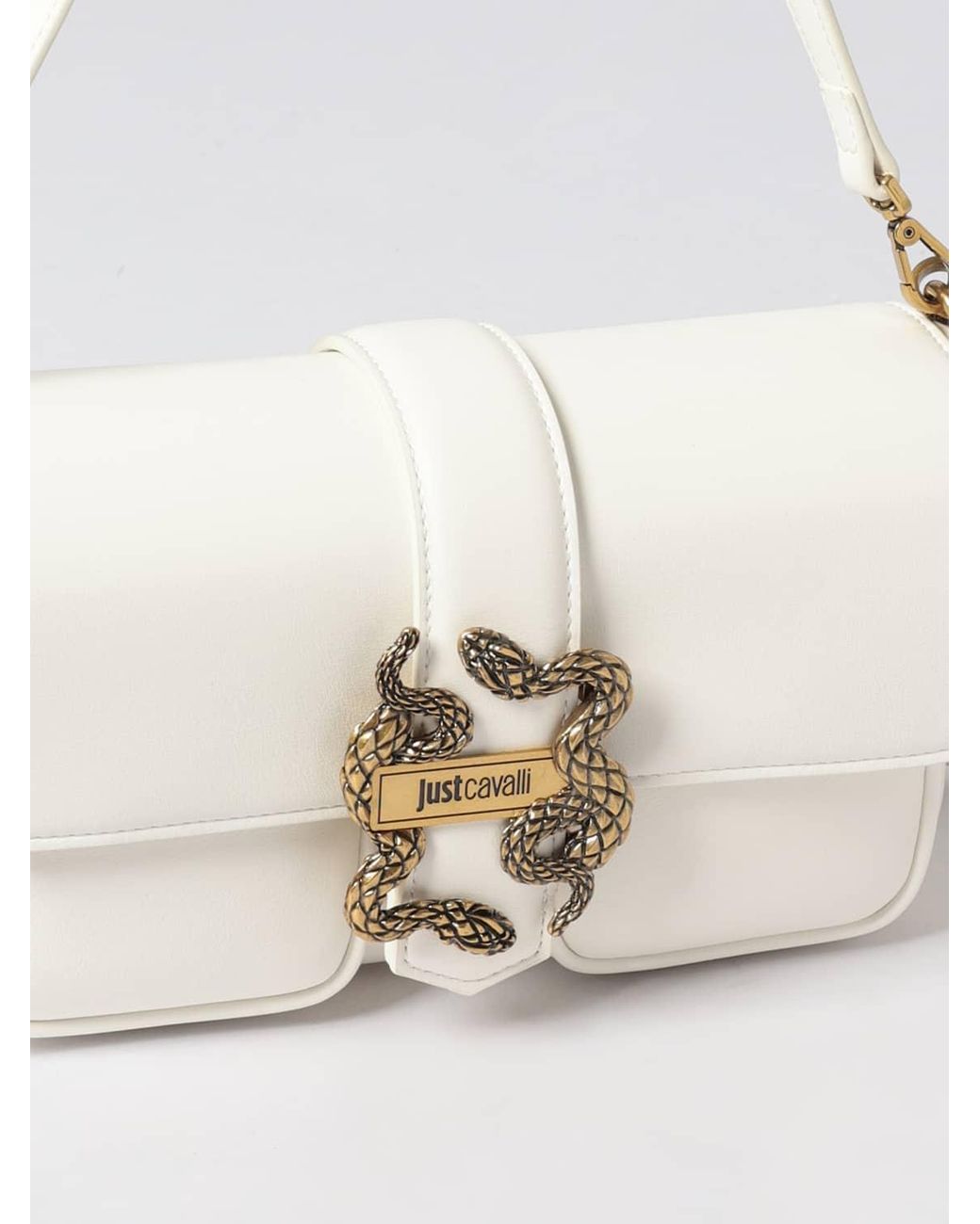 Just Cavalli White Faux Leather Bag