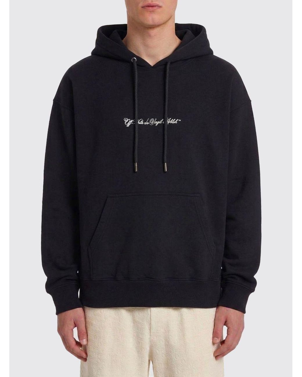 Off-White c/o Virgil Abloh Blue Cotton Hoodie for men