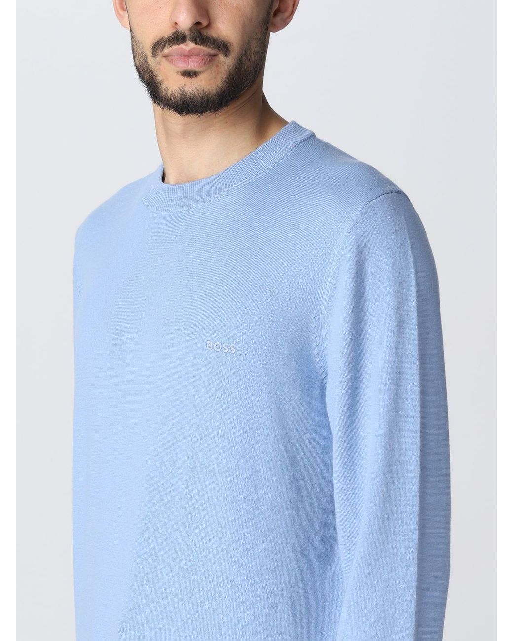 BOSS by HUGO BOSS Sweater in Blue for Men | Lyst