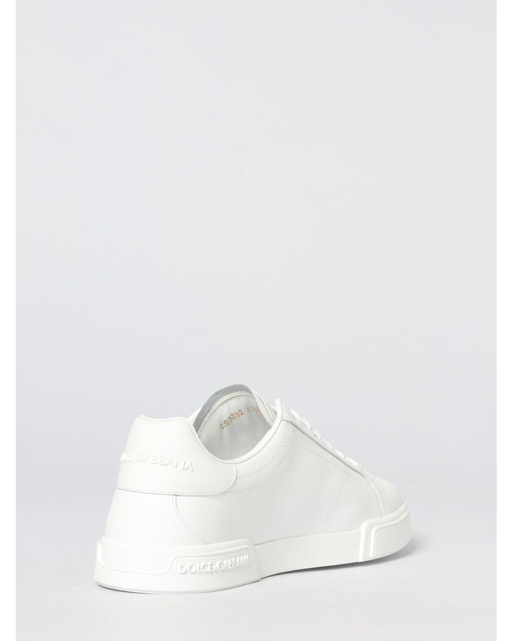 Dolce & Gabbana White Dolce &Amp Gabbana Portofino Leather Sneakers for men