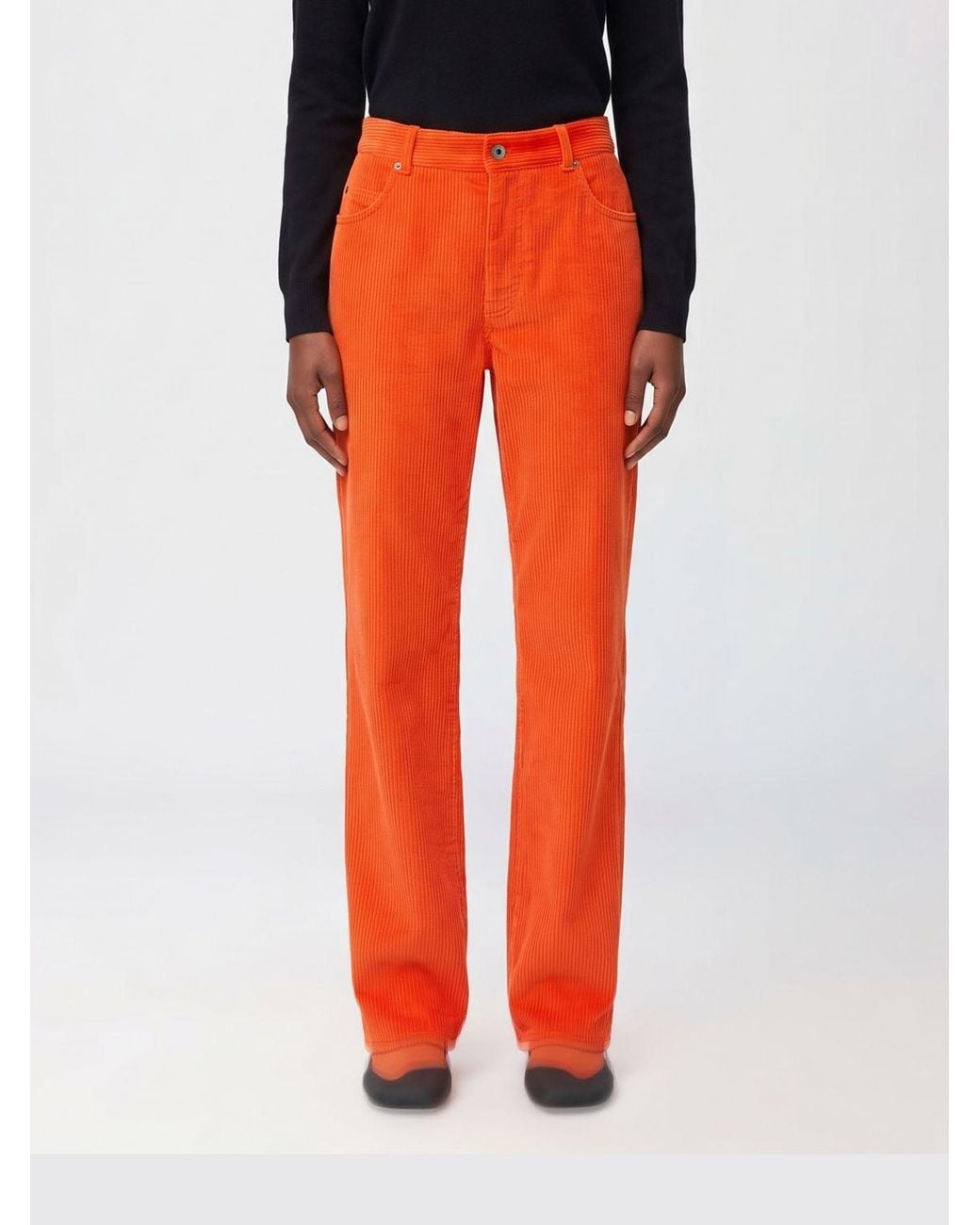 Loewe Orange 5-Pocket Straight-Leg Corduroy Trousers
