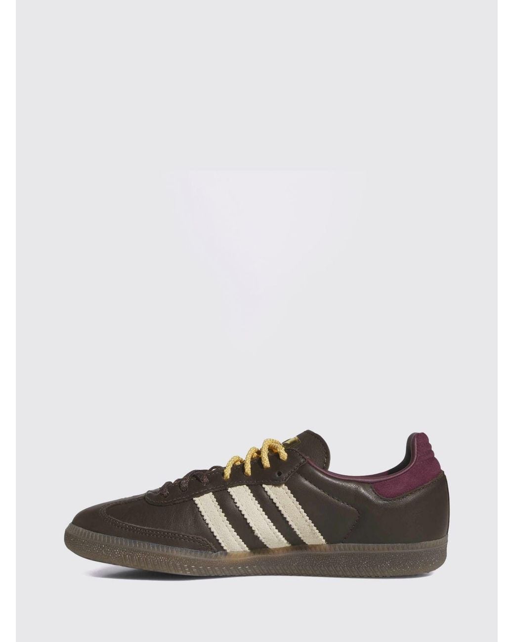 Adidas Originals Brown Samba Og Smooth Leather Low-Top Trainers With 3-Stripes Logo for men