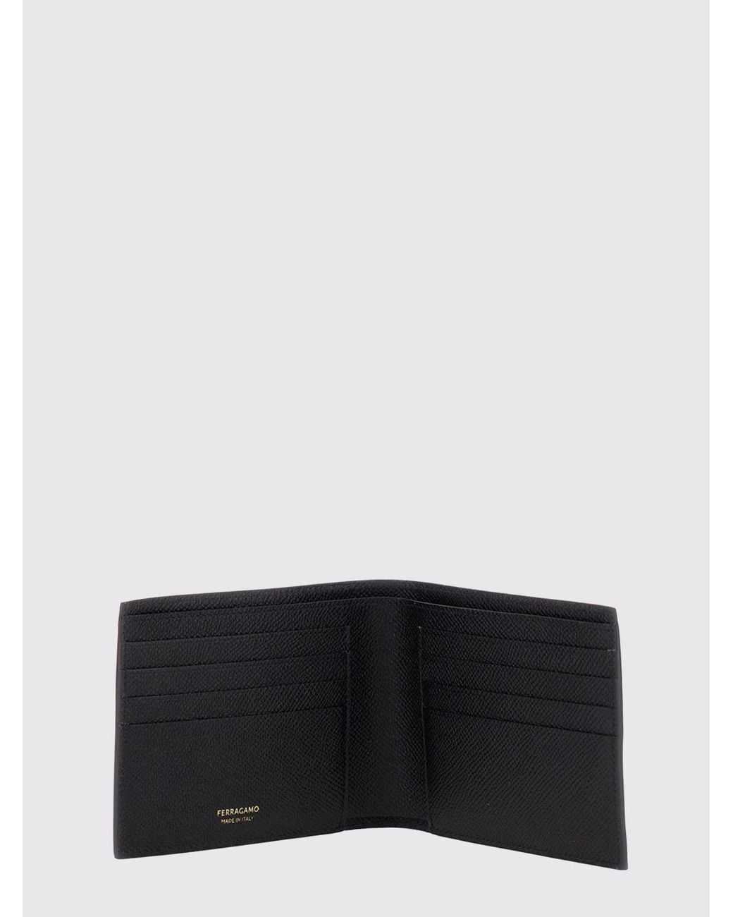 Ferragamo White Gancini Bifold Wallet for men