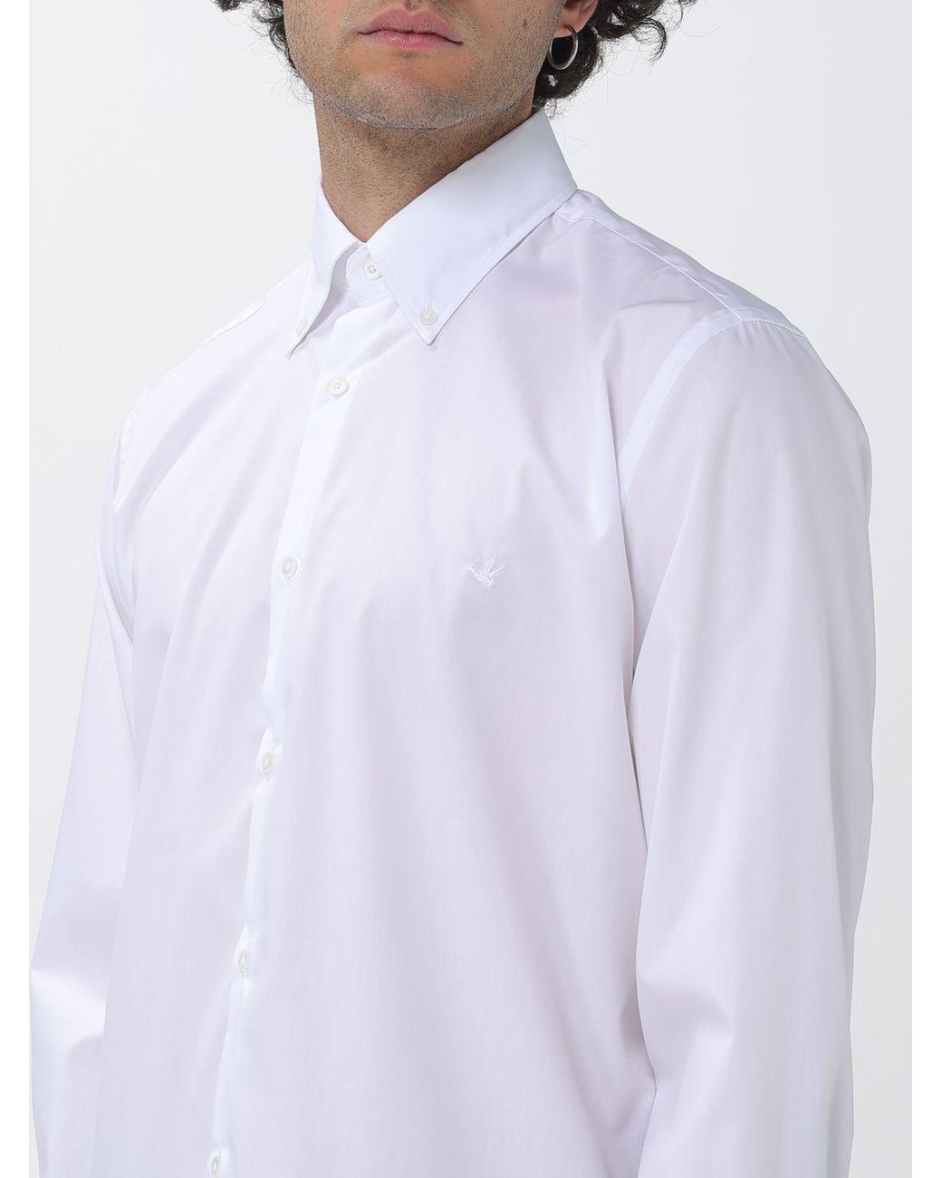 Brooksfield White Classic Cotton Poplin Shirt for men