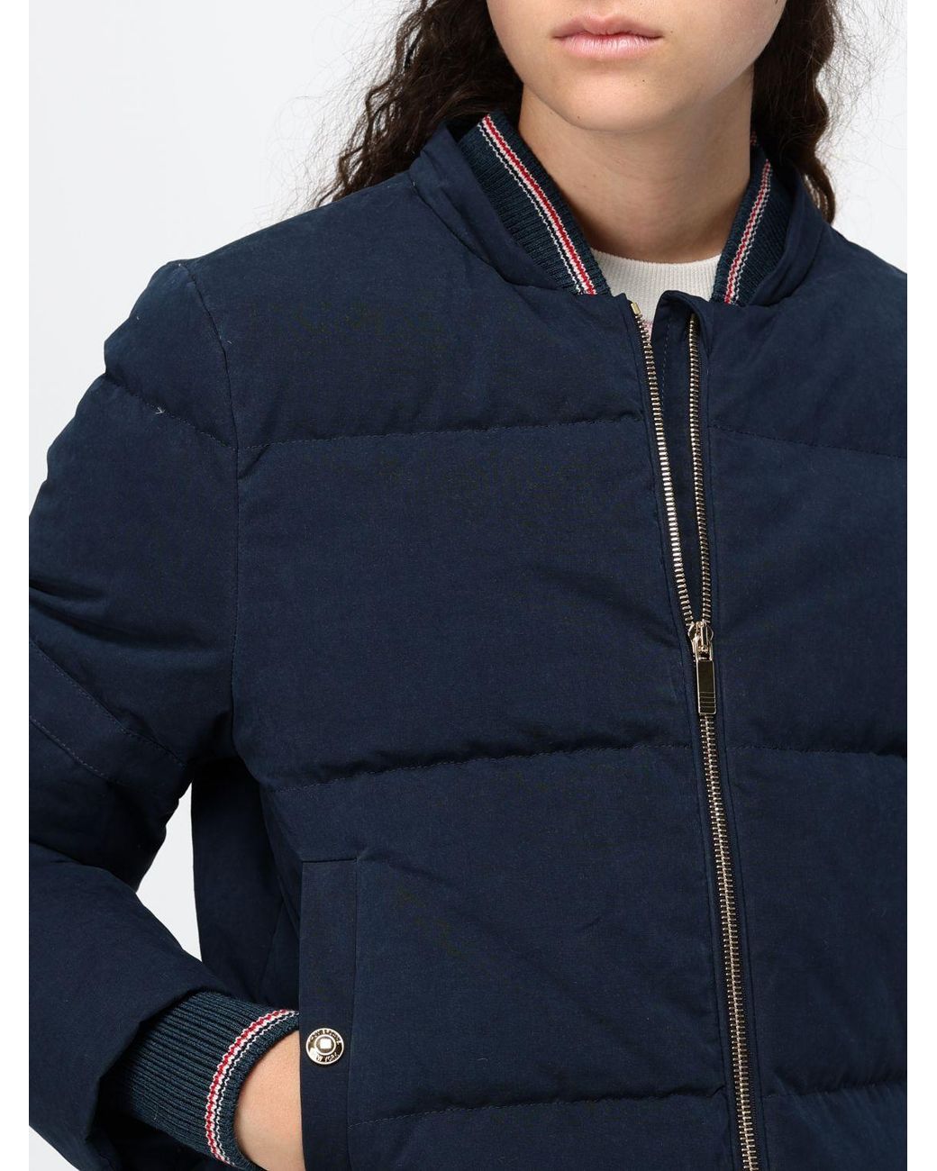 Thom Browne Blue Quilted Cordura Nylon Down Jacket With Detachable Hood
