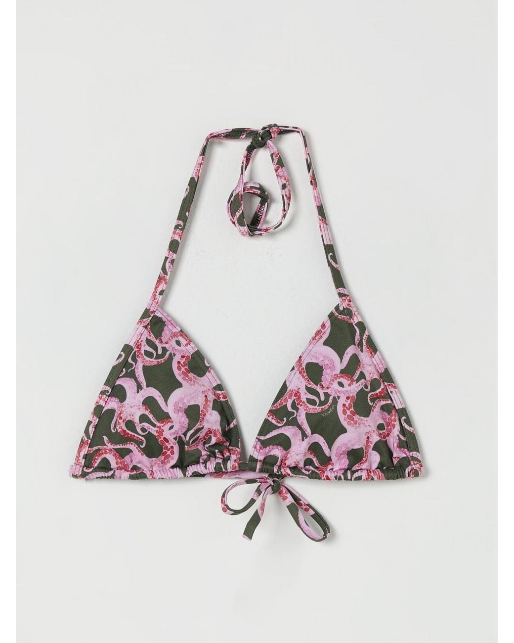 Top De Bikini Kampos de color Pink