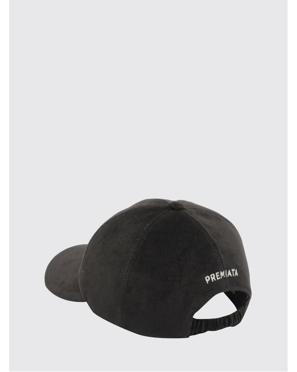 Premiata Black Cotton-Blend Baseball Cap With Embroidered Logo for men