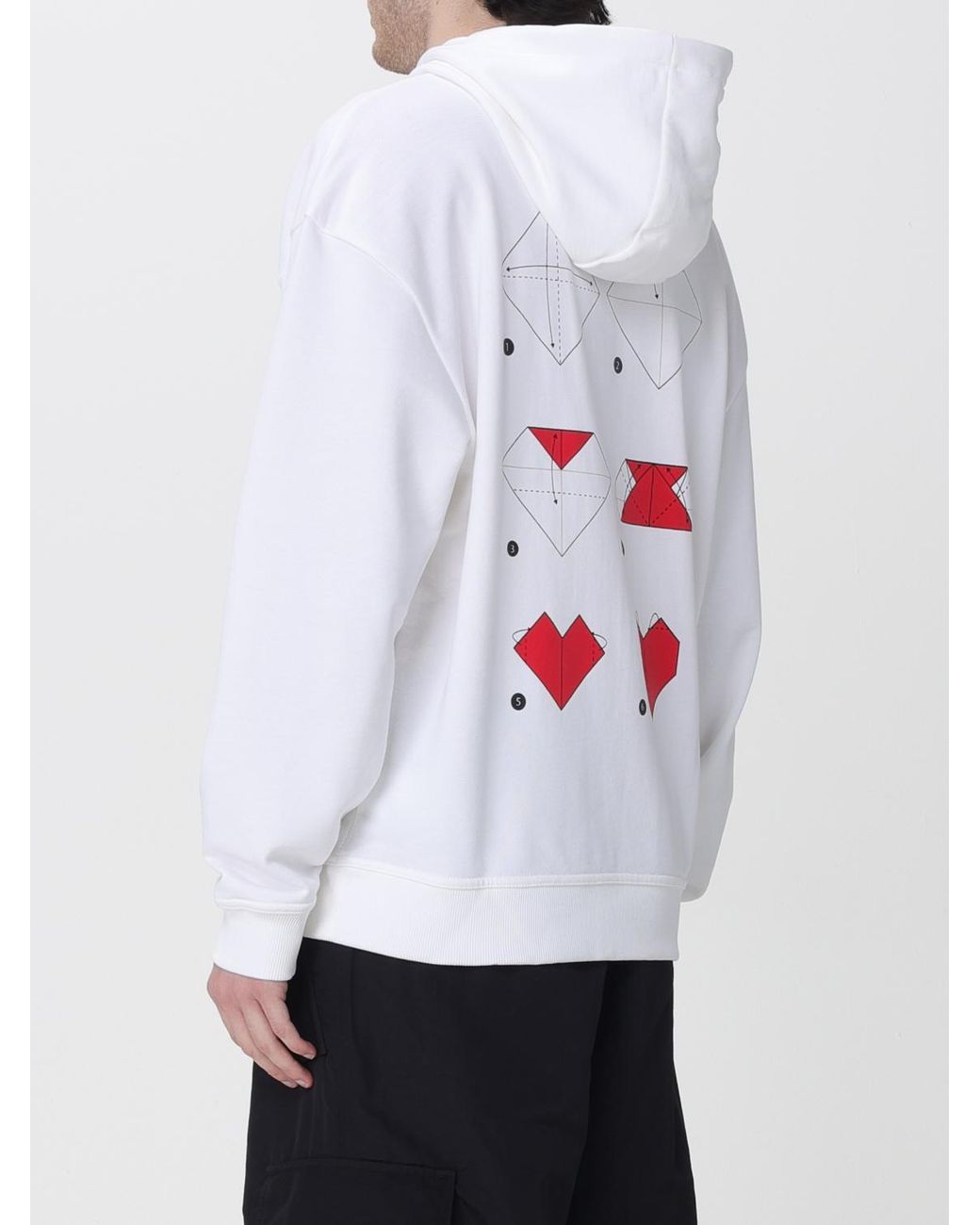 HUGO White Printed Hooded Sweatshirt for men