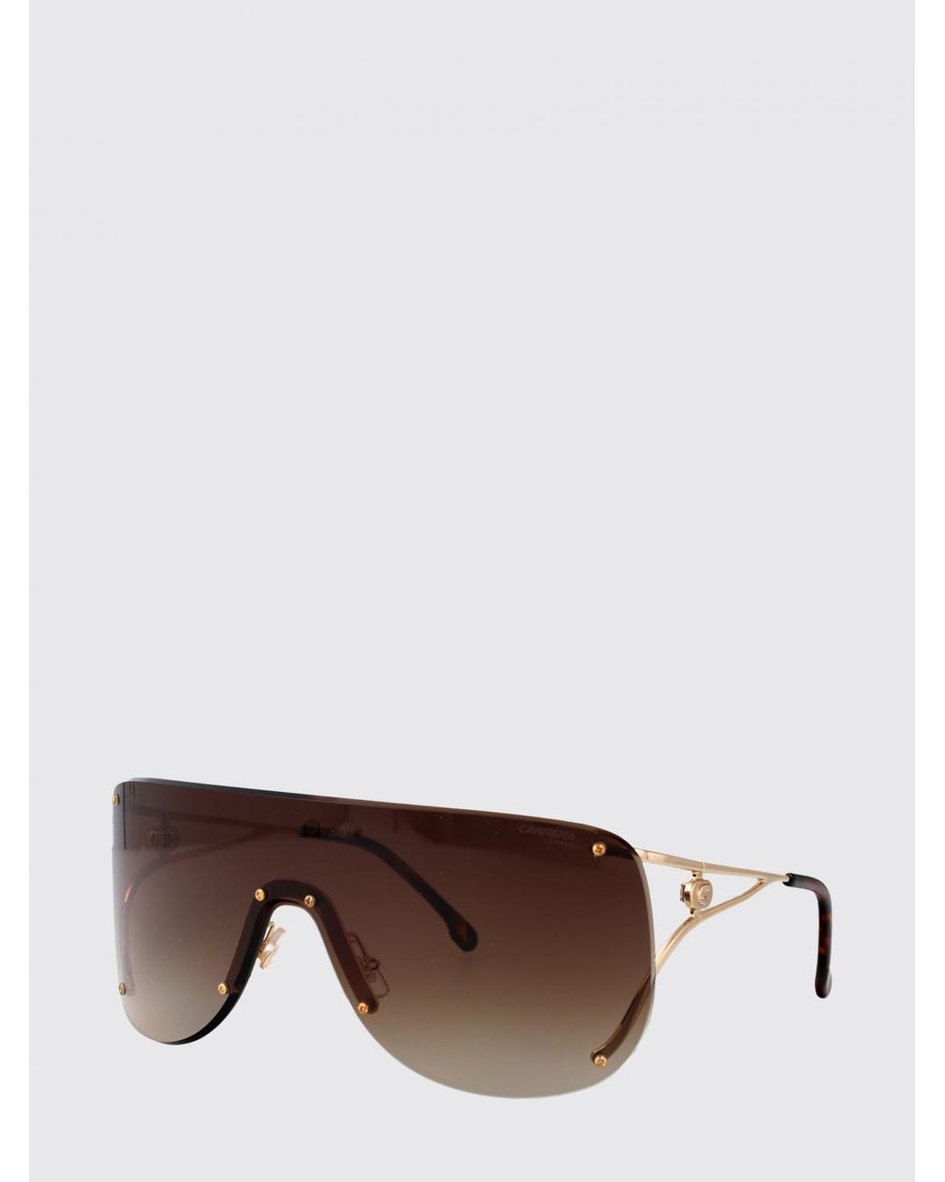 Carrera Brown Metal Aviator Sunglasses With Amber Lenses And Logo