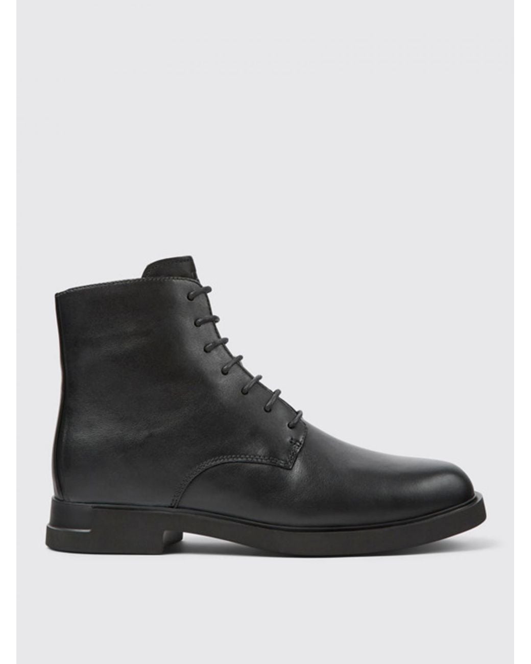 Camper Black Flat Ankle Boots