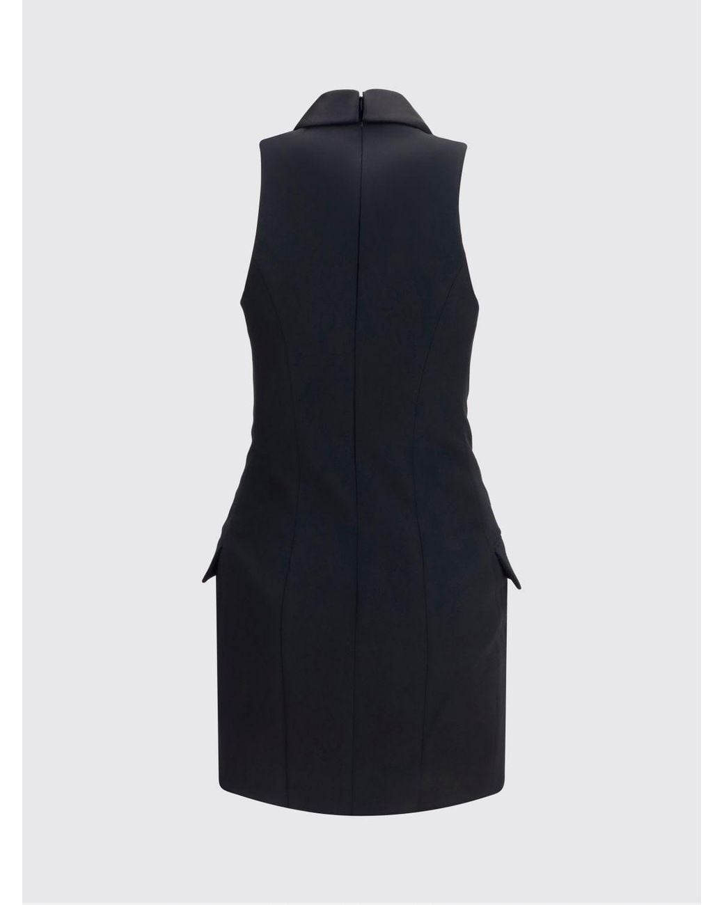 Balmain Black Off-The-Shoulder Merino Wool Blazer Mini Dress With Satin Shawl Collar