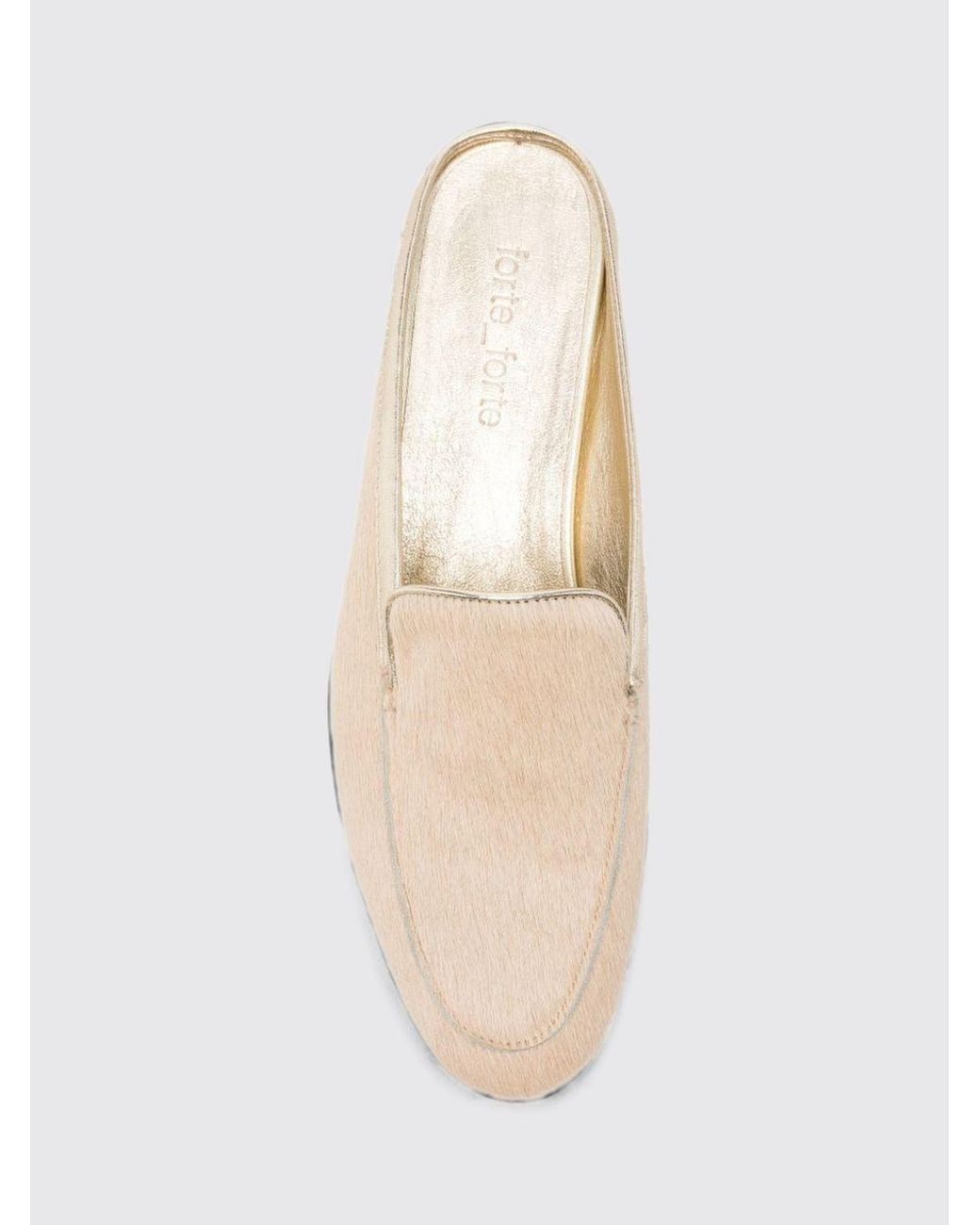 Forte_forte Natural Pony Hair Mules With Round Toe And Low Heel