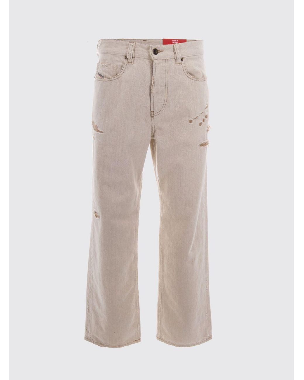 DIESEL Natural 2001 D-Macro Low-Rise Wide-Leg Jeans for men