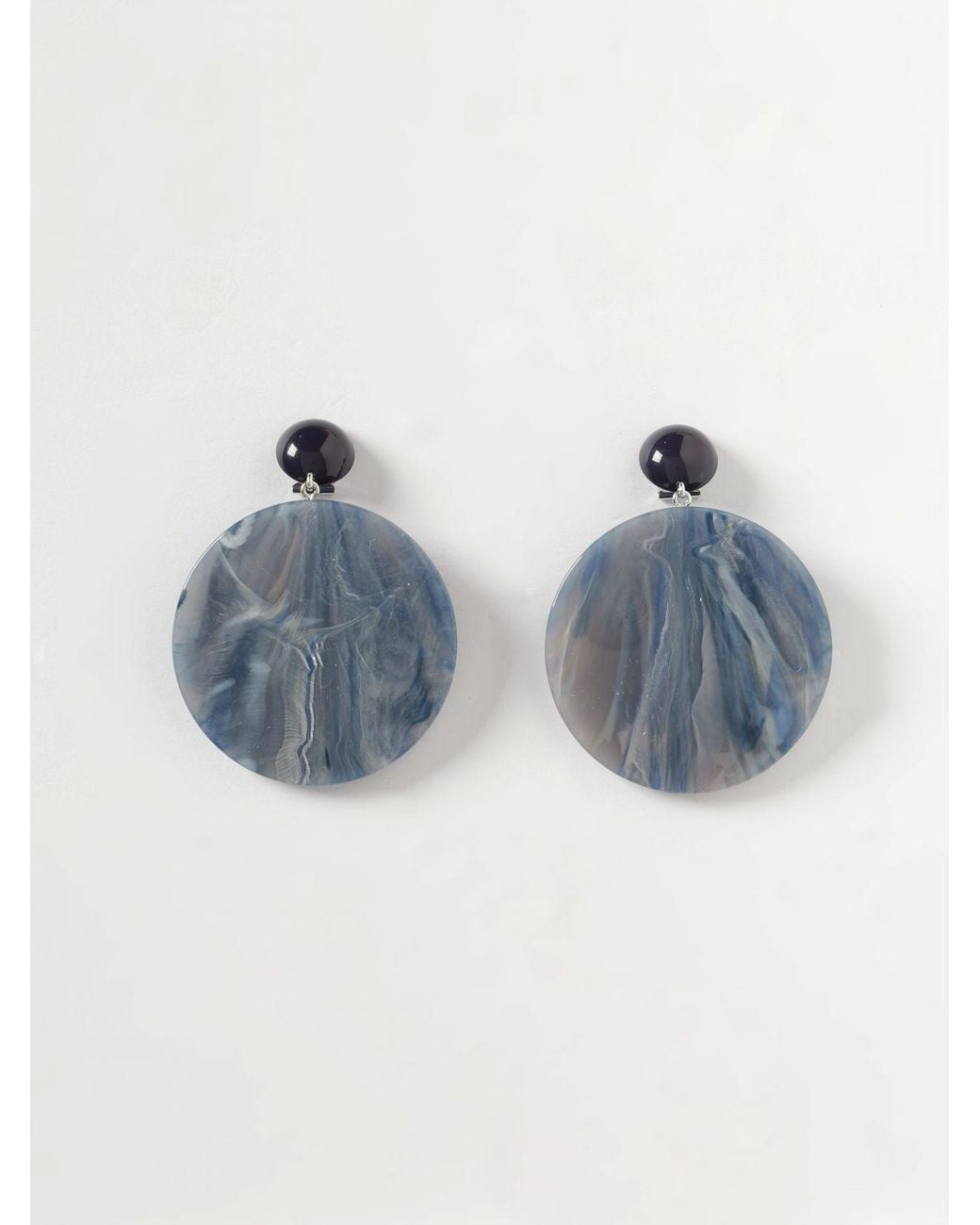 Emporio Armani Blue Marbled Resin Earrings