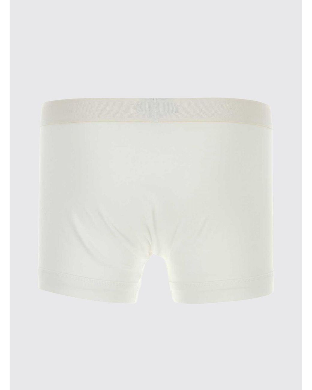 Set De Dos Bóxers De Algodón Elástico Con Cintura Logotipada Tom Ford de hombre de color White