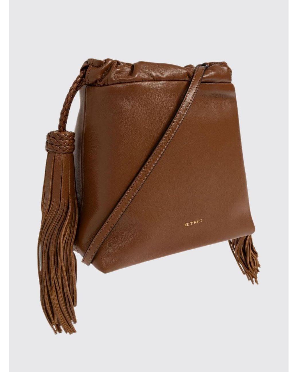 Etro Brown Kalispera Mini Bucket Bag