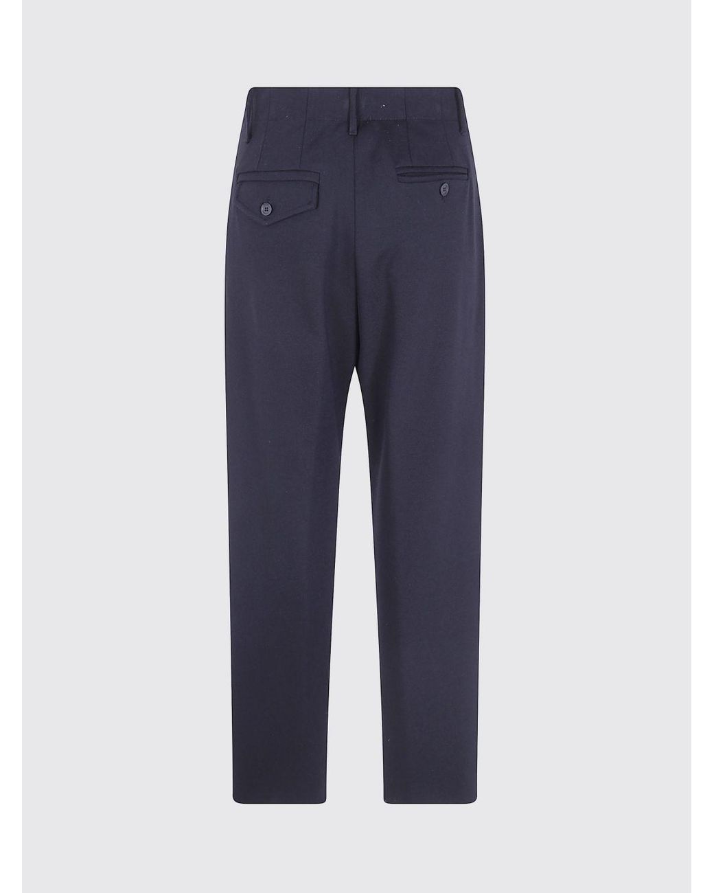Semicouture Blue High-Waisted Straight Trousers