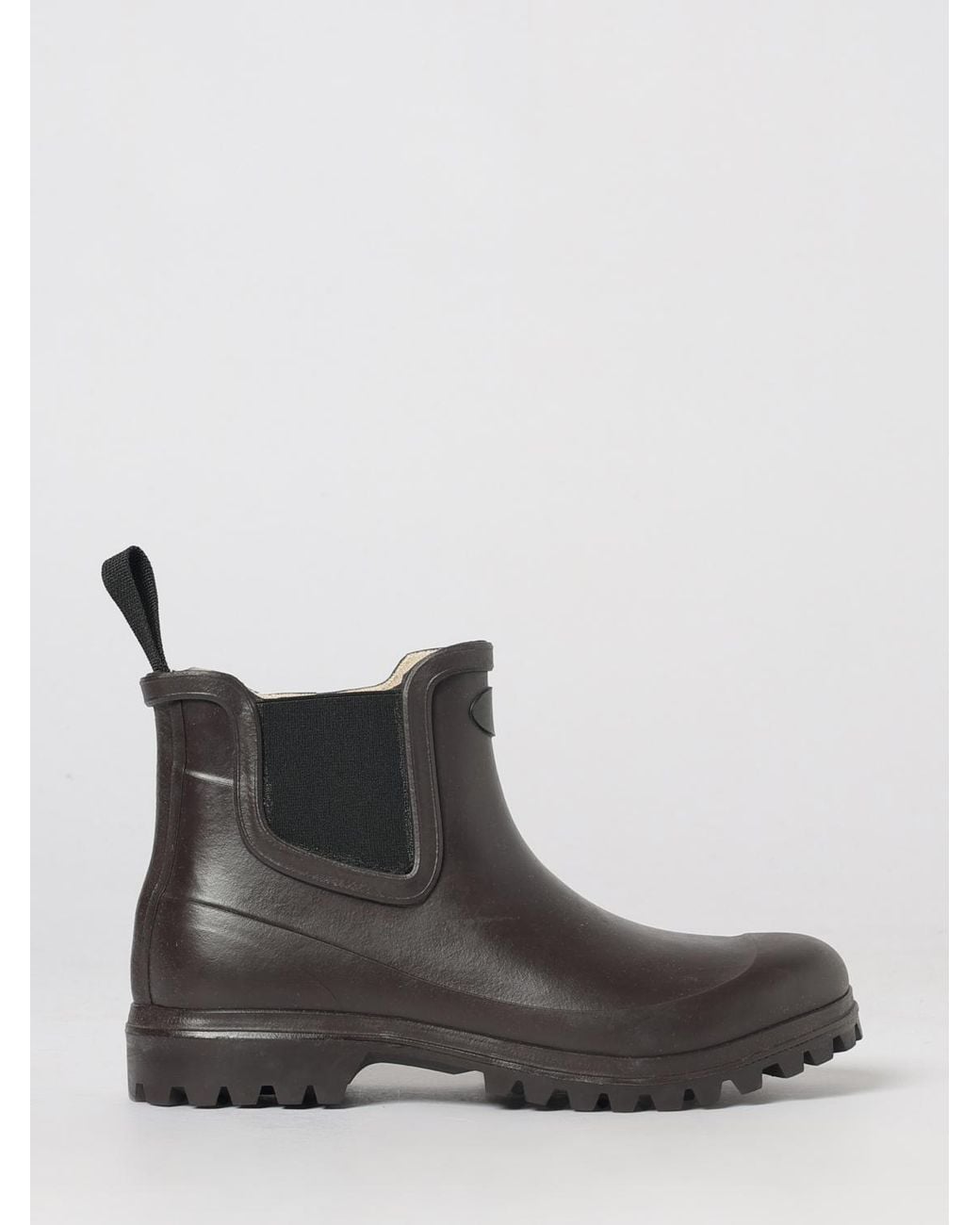 Superga Brown 798 Chelsea Rubber Rain Boots With Lug Sole for men