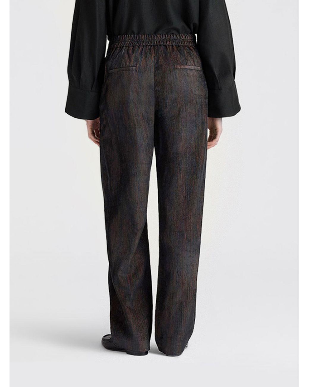 Momoní Black MomonÌ Frost High-Waisted Straight Wide Leg Trousers