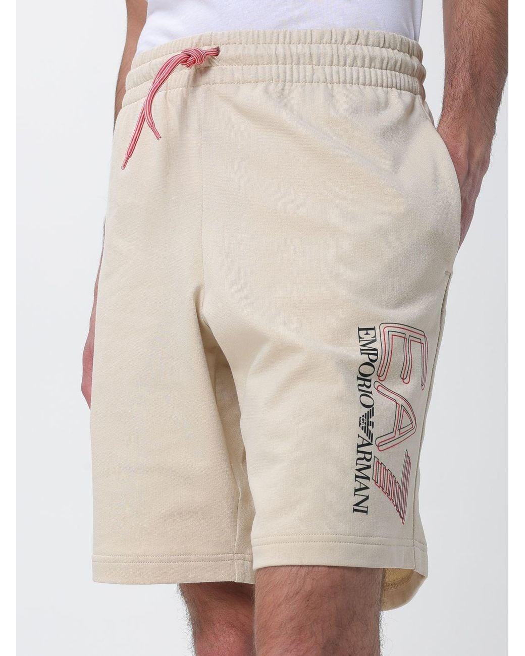 EA7 Natural Cotton Jogging Shorts for men