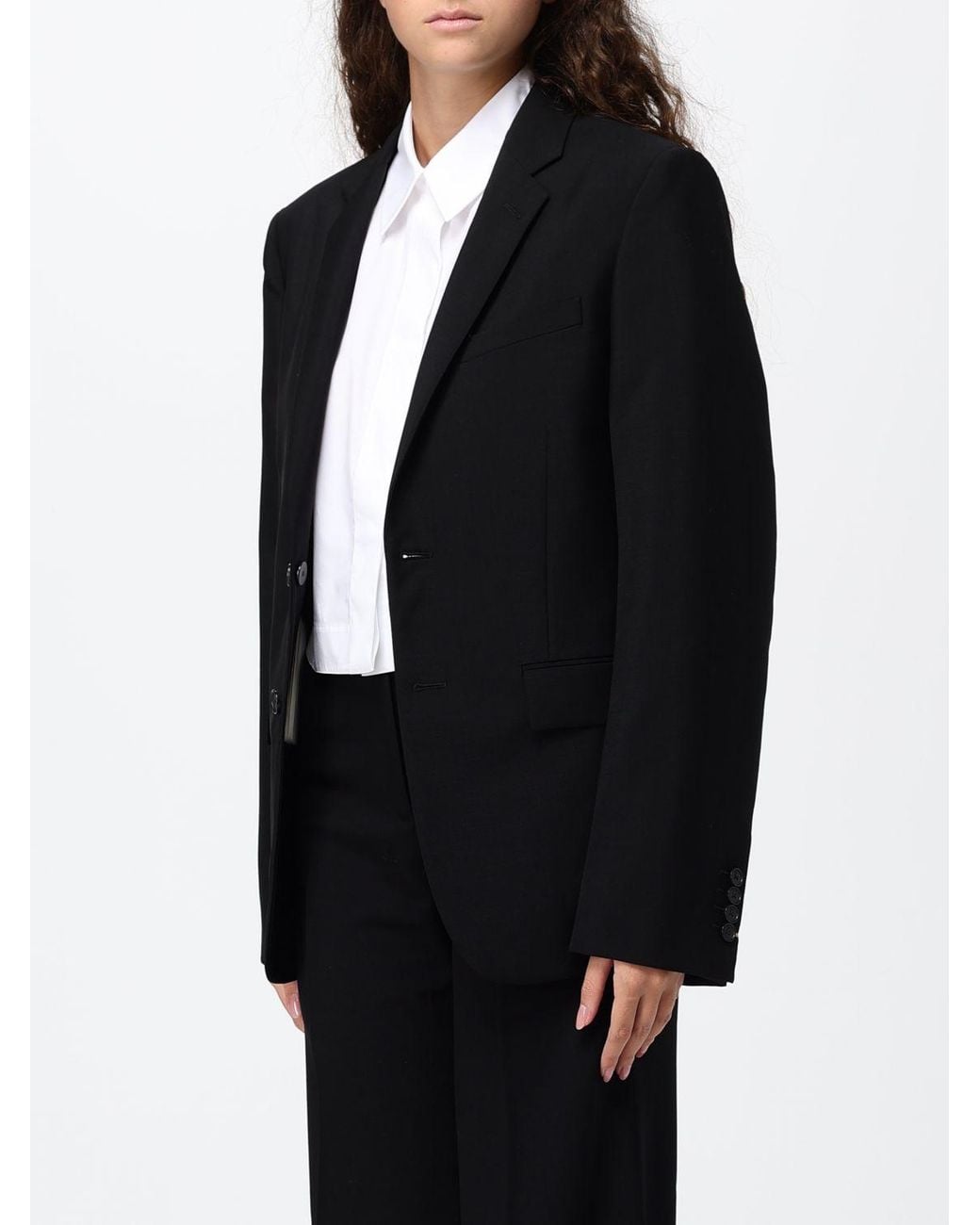 Fendi Black Cropped Single-Breasted Mohair And Virgin Wool Blazer