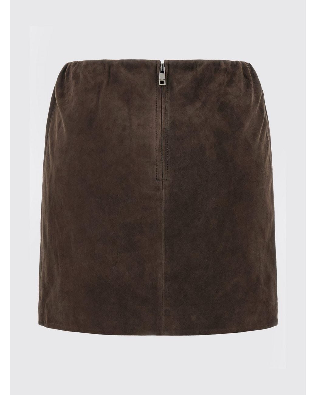 ROTATE BIRGER CHRISTENSEN Brown Suede Mini Skirt