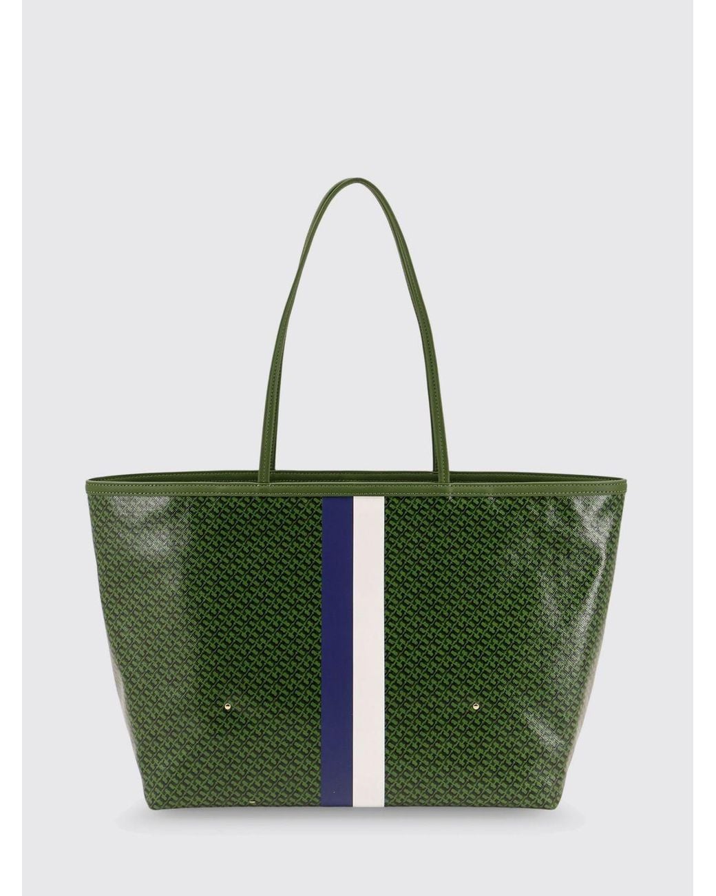 Tory Burch Green Racer Tote Bag