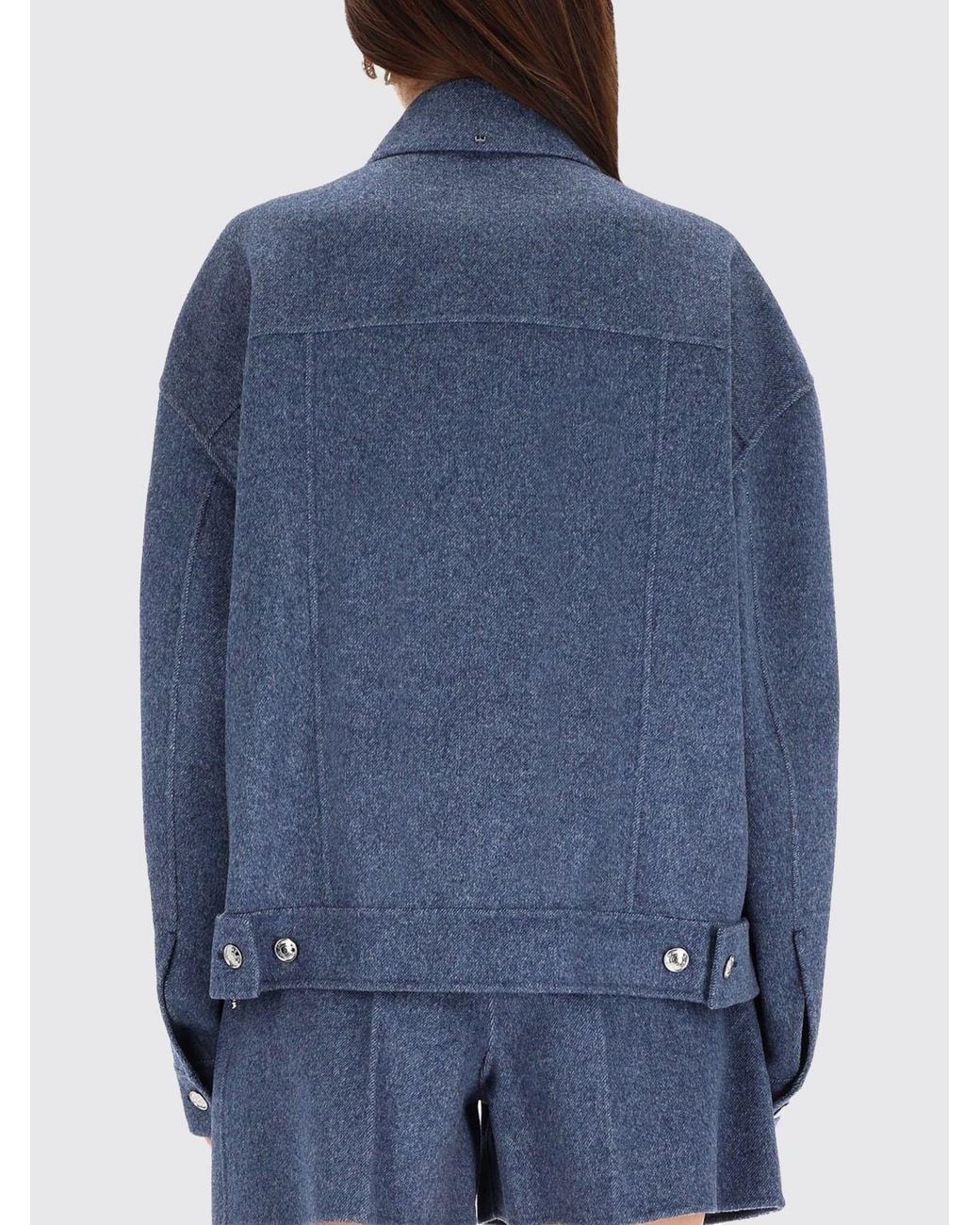 Sportmax Blue Max Mara Cantore Belted Wool-Felt Jacket
