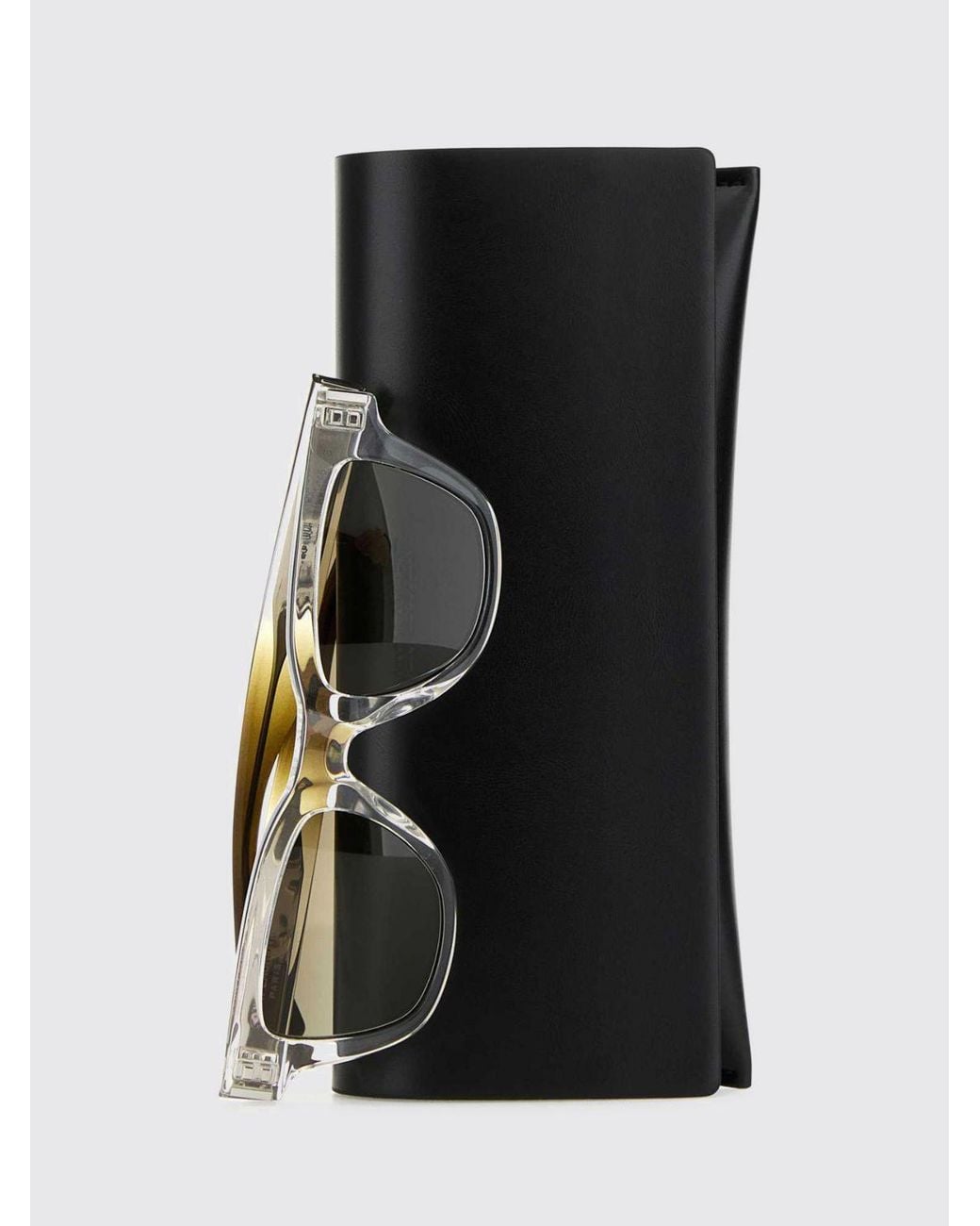 Saint Laurent White Cat-Eye Acetate Sunglasses With Smoked Lenses for men