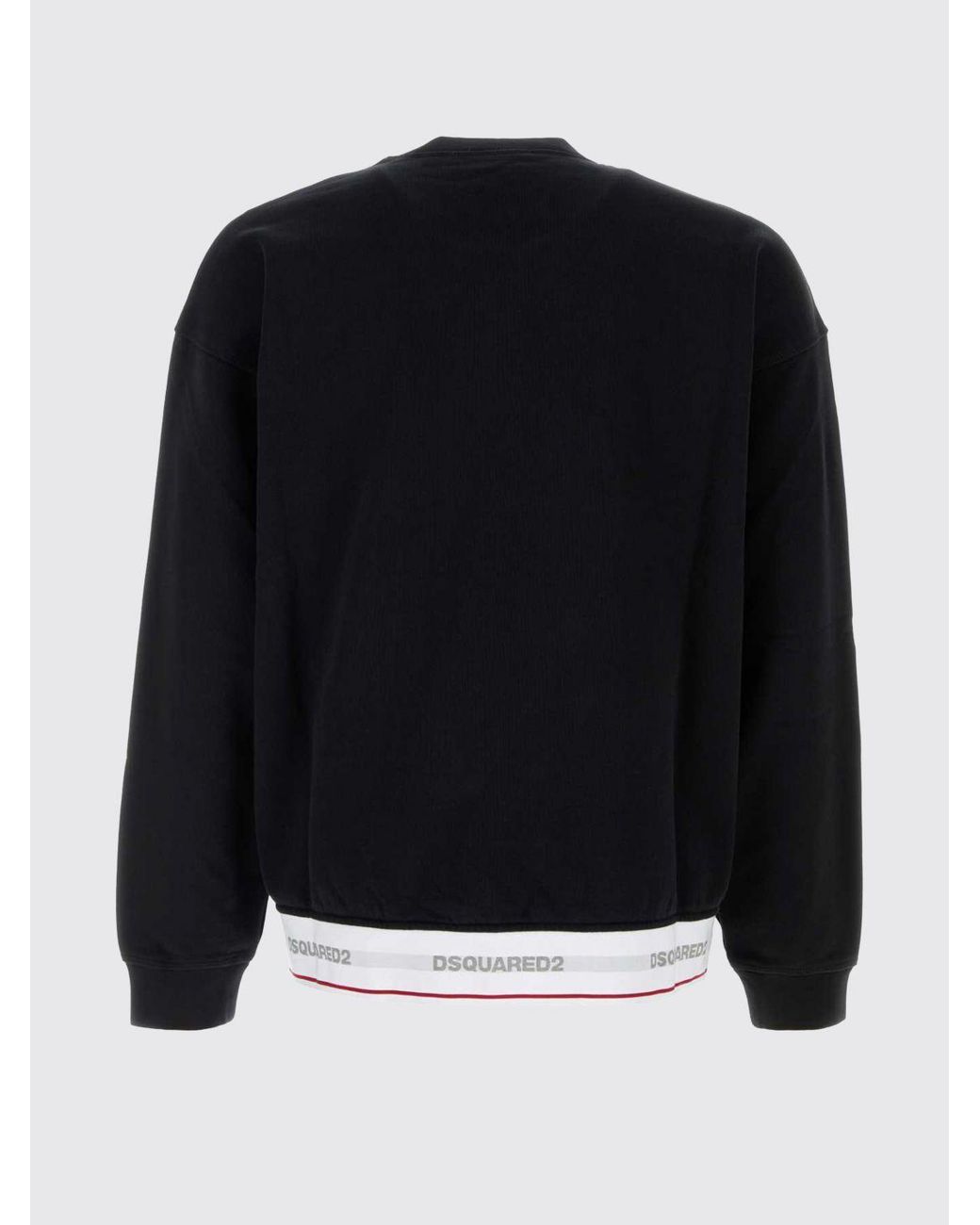 DSquared² Blue Relaxed Fit Jacquard Logo Cotton Jumper for men