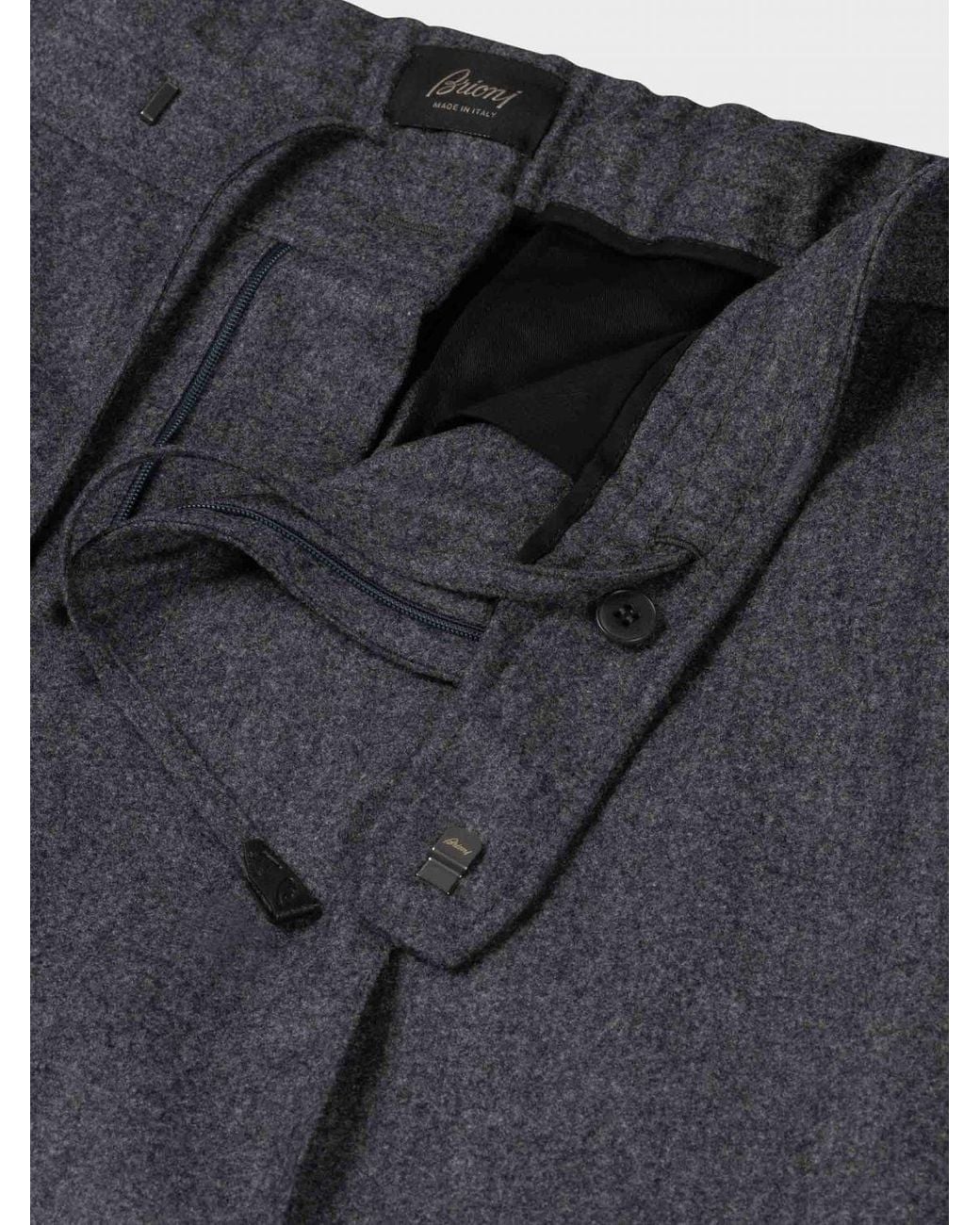 Brioni Blue Slim-Fit Tailored Gabardine Trousers With Concealed Fastening for men