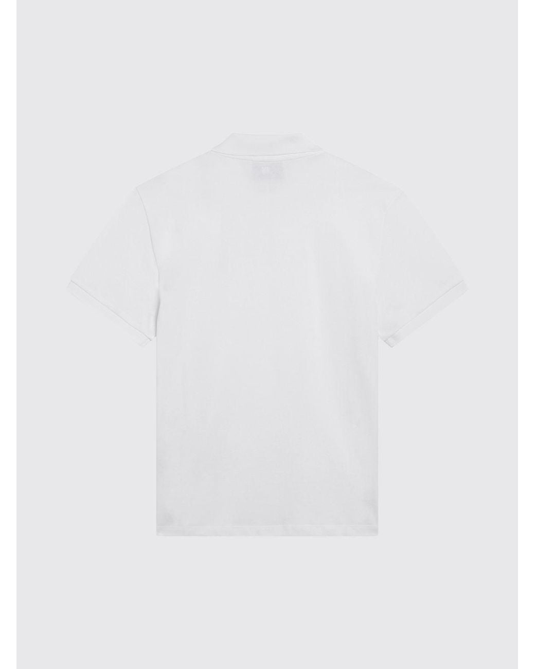 AMI White Short-Sleeved Polo Shirt for men