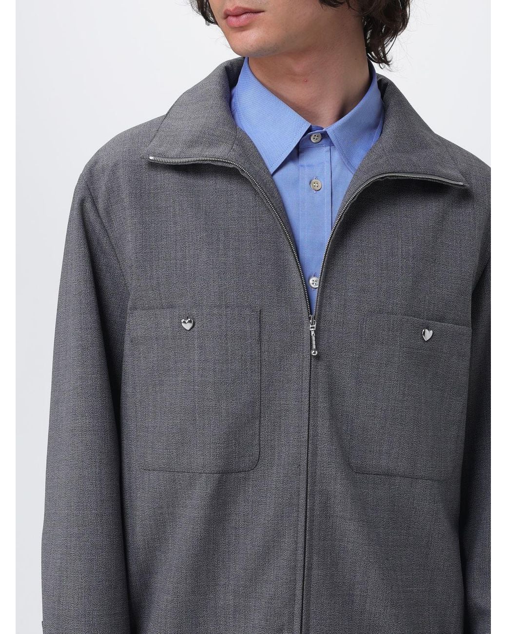 Valentino Gray Wool Blend Jacket for men