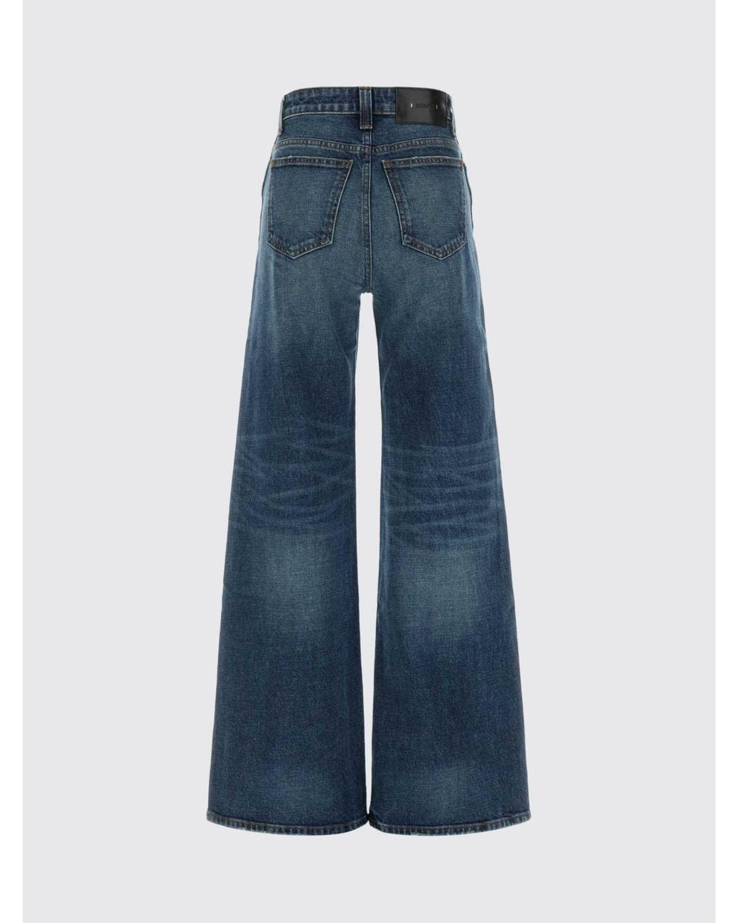 Khaite Blue Dane Mid-Rise Wide-Leg Jeans