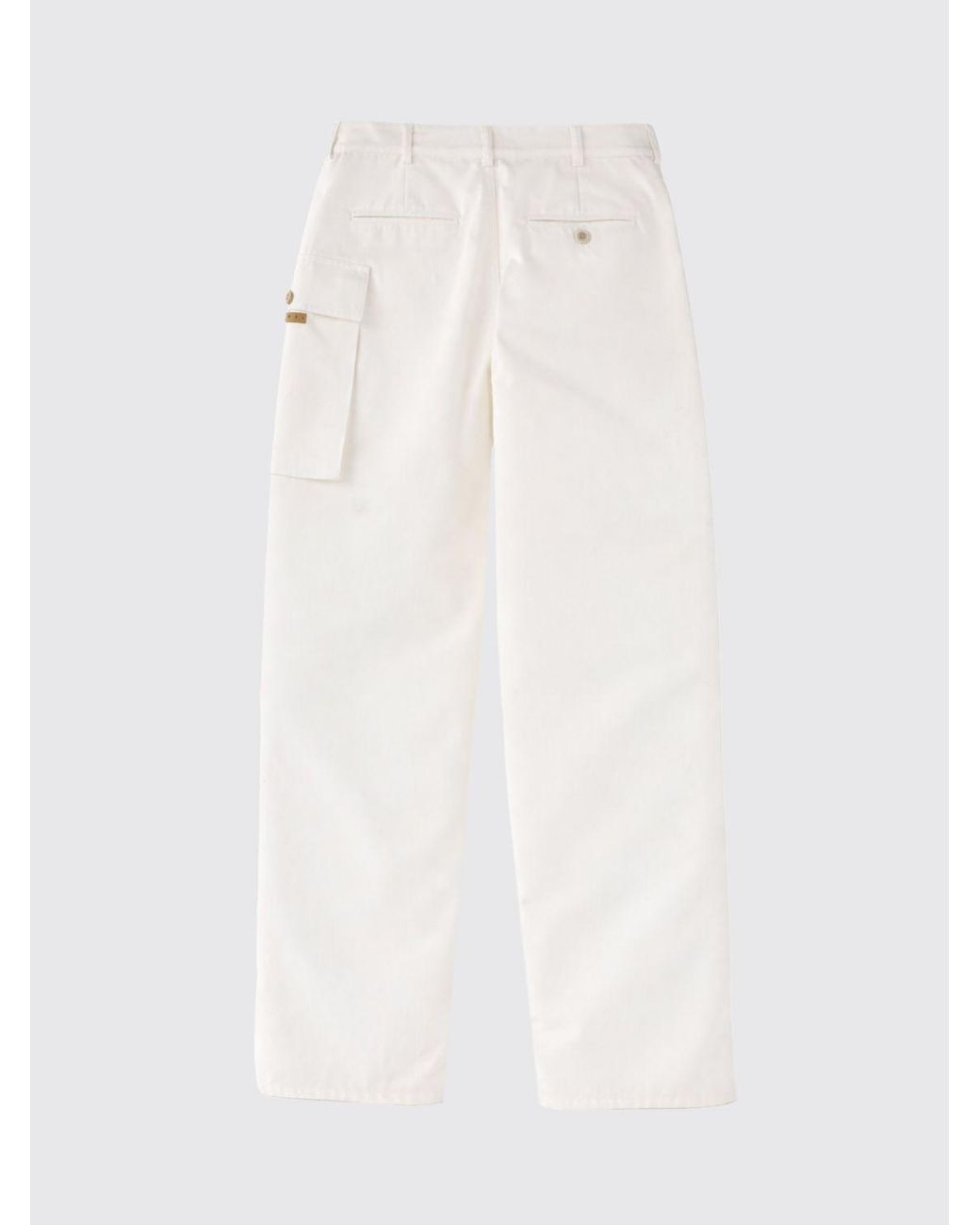 Marni White Cotton Cargo Trousers