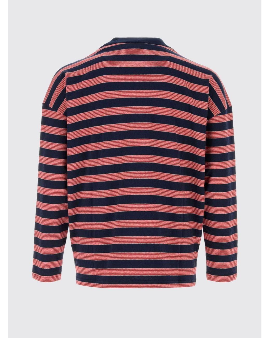 Jil Sander Striped Long-Sleeved Cotton T-Shirt With Embroidered Logo for men