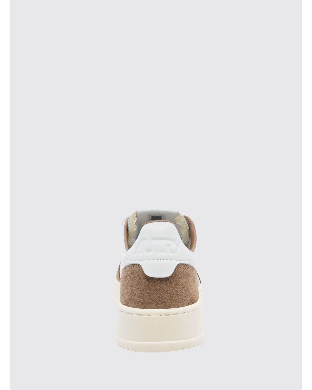 Autry White Goatskin Sneaker With Contrast Multi-Layer Inserts & Perforated Toe for men
