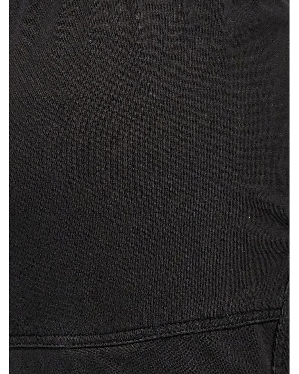 Rick Owens Black Cotton High-Waisted Long Pencil Skirt With Drawstring