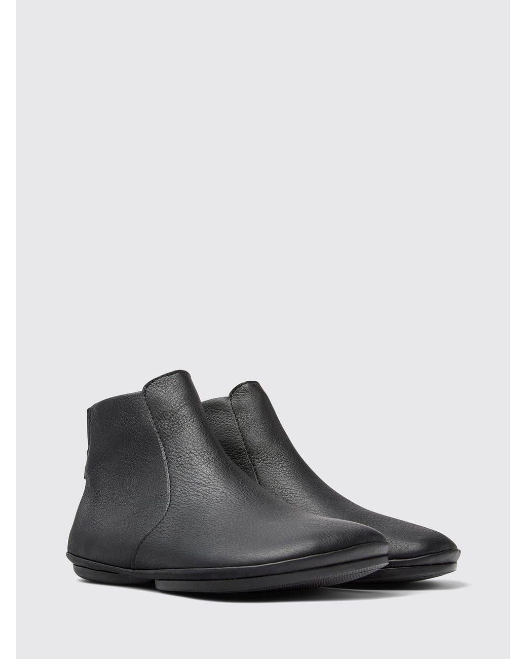 Camper Black Flat Ankle Boots