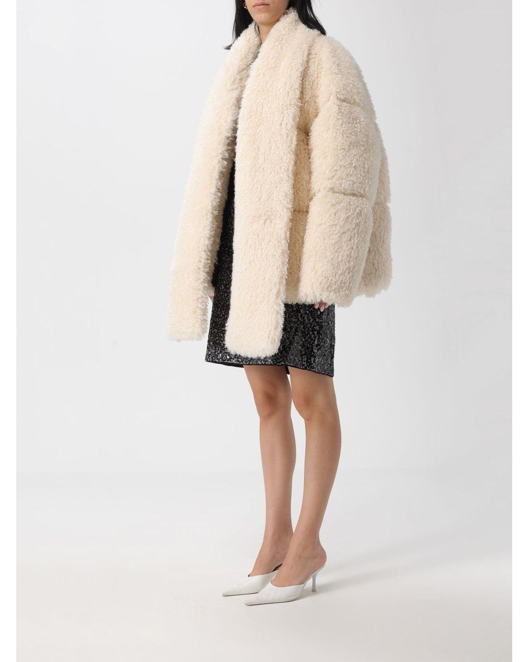 Karl Lagerfeld Natural Fur Coat