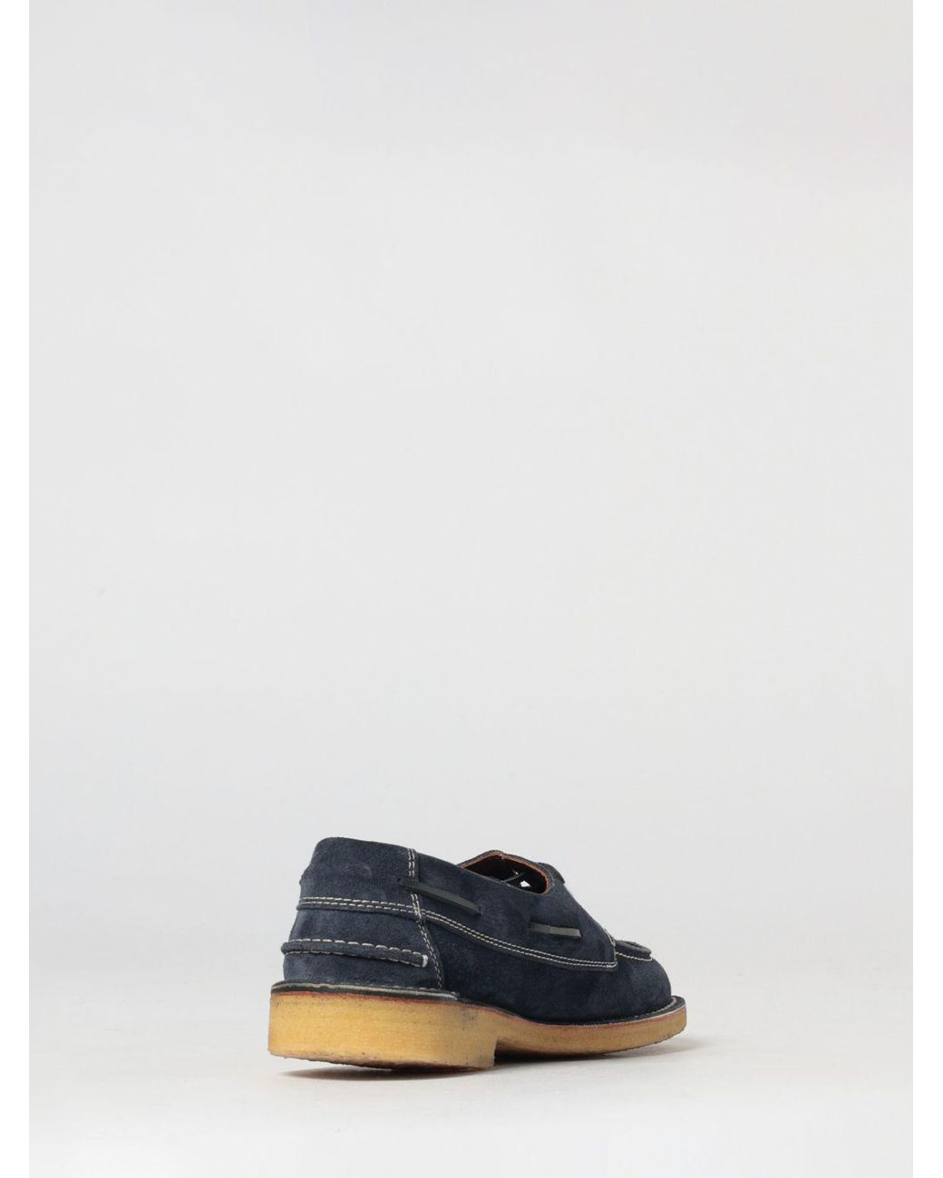 DSquared² Blue Neoclassic Suede Boat Loafers for men