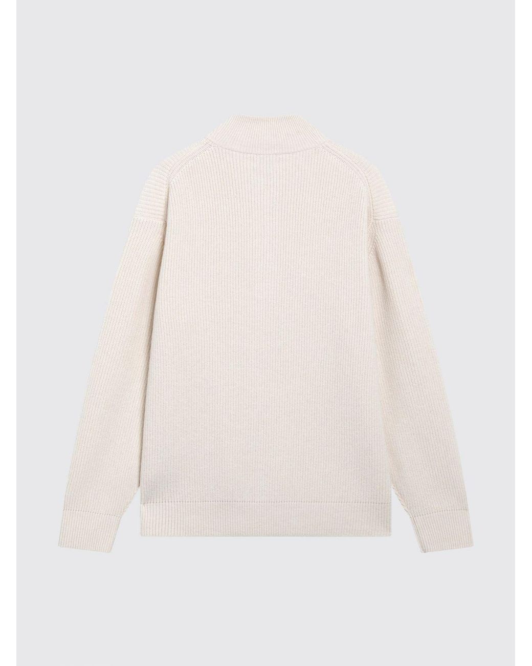 J.W. Anderson White High-Neck Half-Zip Jumper for men