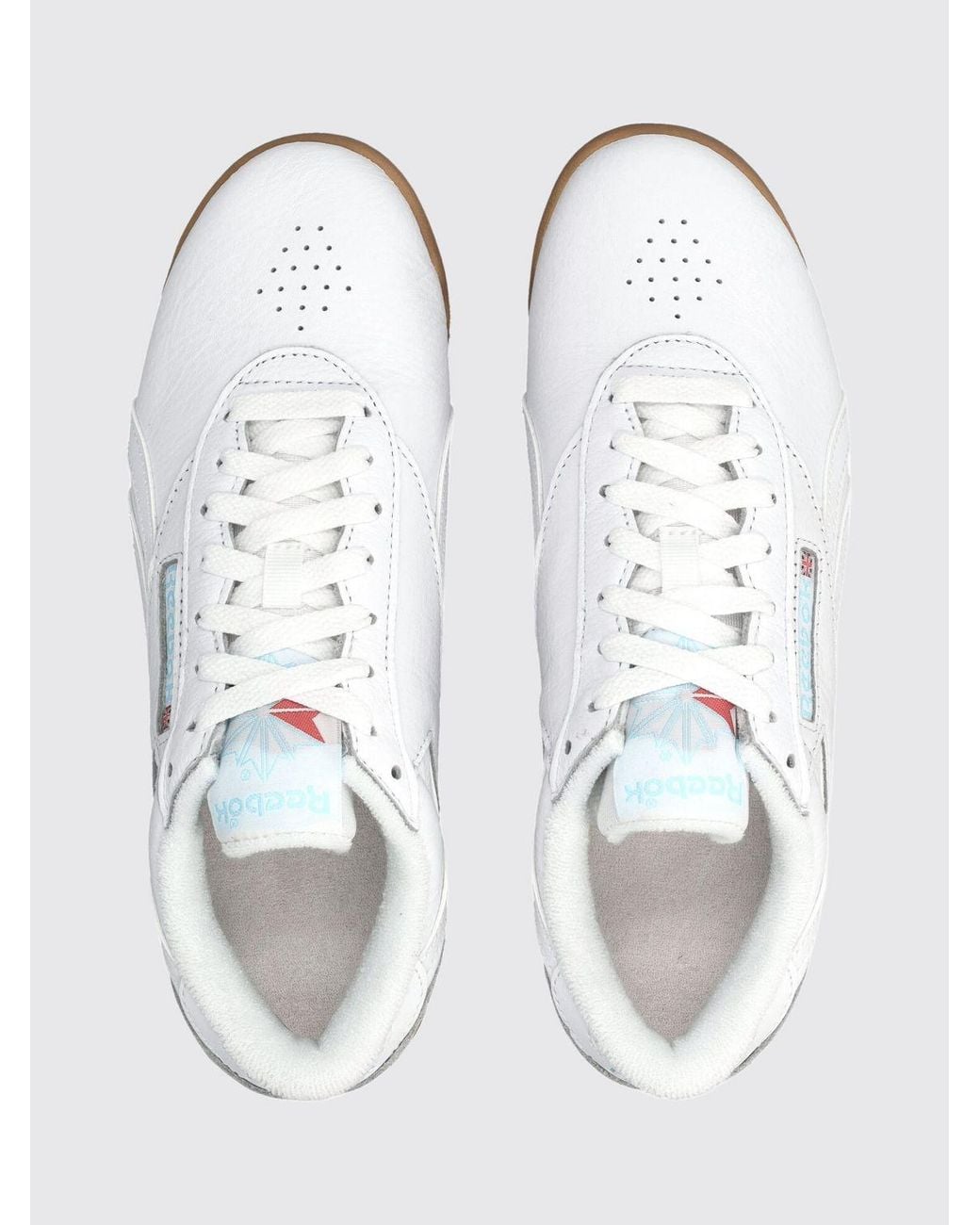 Reebok White Freestyle Low Leather Sneakers