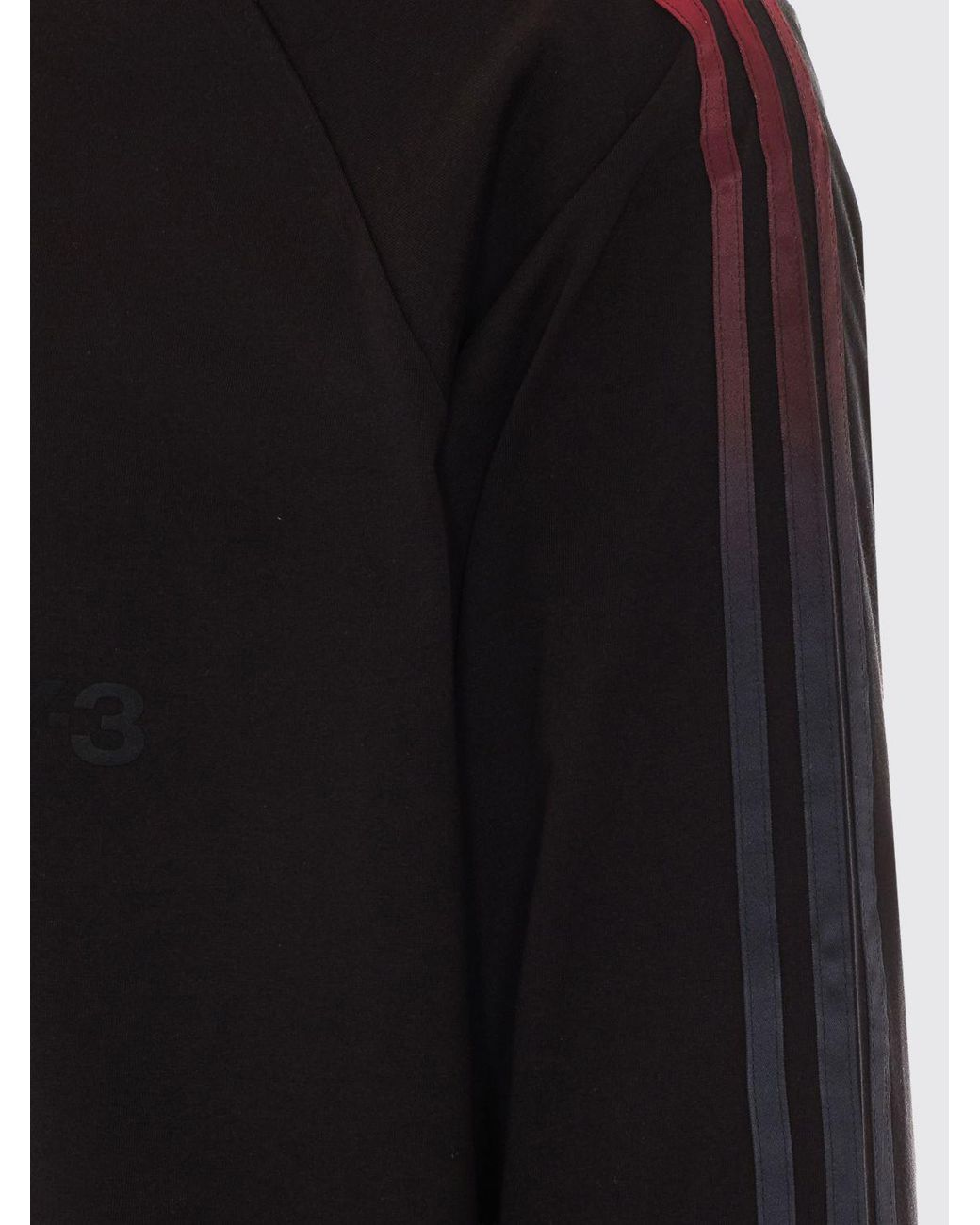 Y-3 Blue Relaxed Fit Long-Sleeved Cotton T-Shirt With Tone-On-Tone Logo for men